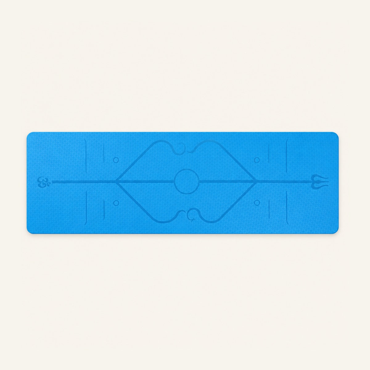 GoodForm Everyday Mat — Blue on GoodForm warm ivory