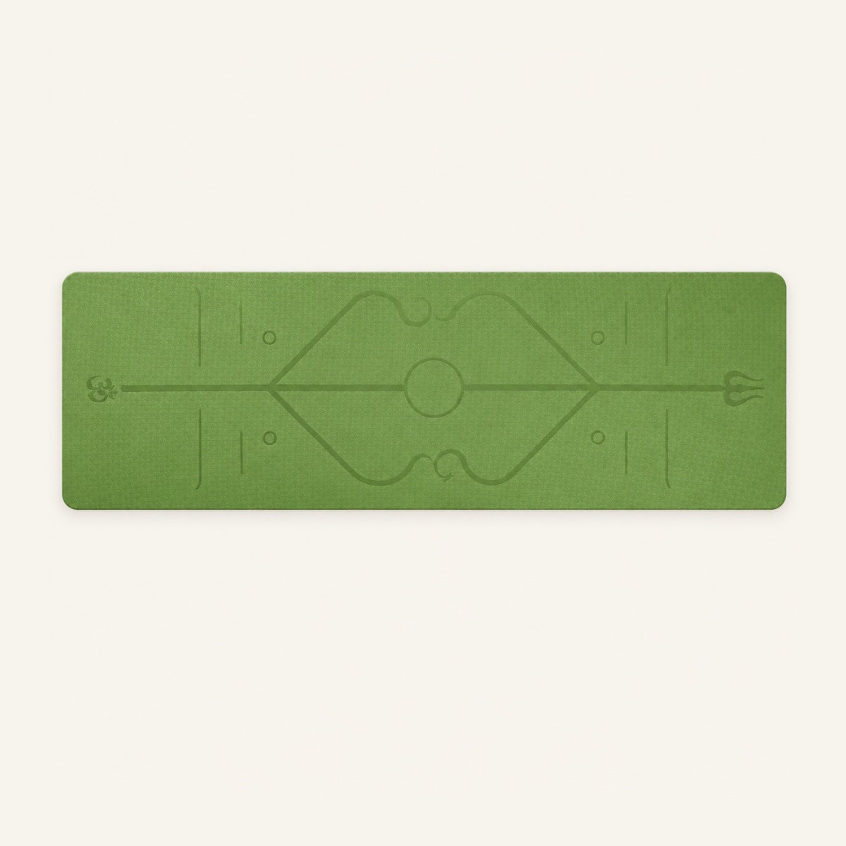GoodForm Everyday Mat — Green on GoodForm warm ivory