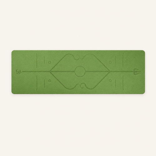 GoodForm Everyday Mat — Green on GoodForm warm ivory