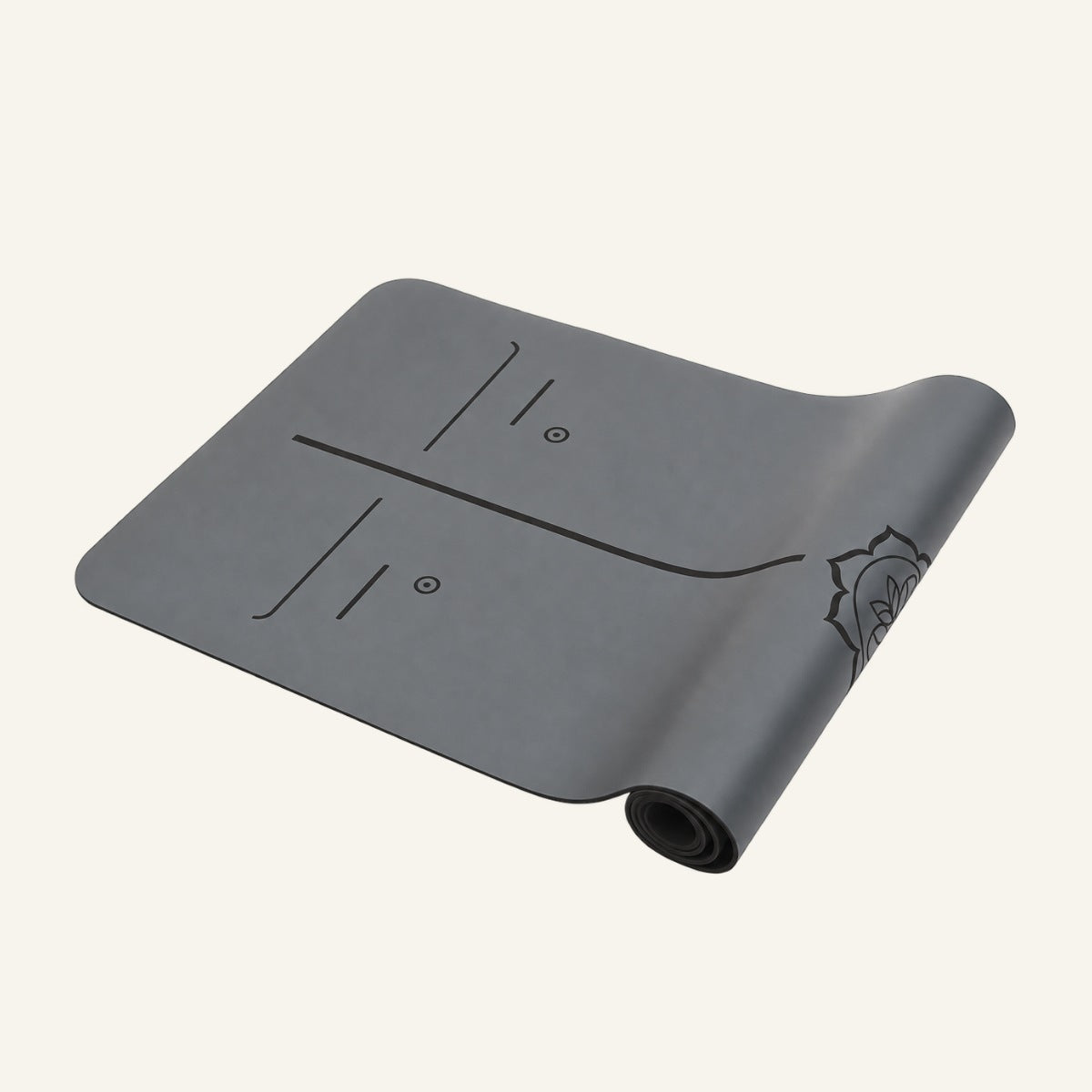 GoodForm Studio Mat — Rubber + PU / Grey on GoodForm warm ivory