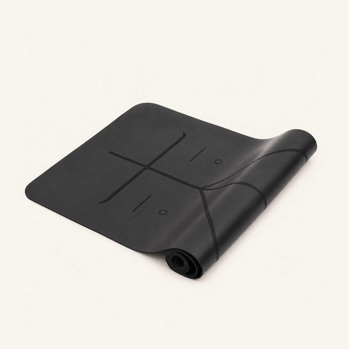 GoodForm Studio Mat — Rubber + PU / Black on GoodForm warm ivory