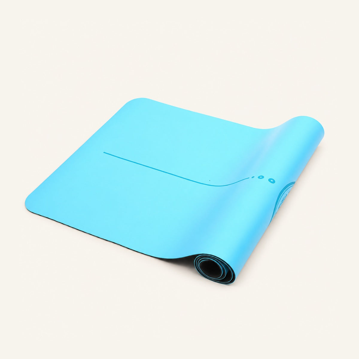 GoodForm Studio Mat — Rubber + PU / Lake Blue on GoodForm warm ivory