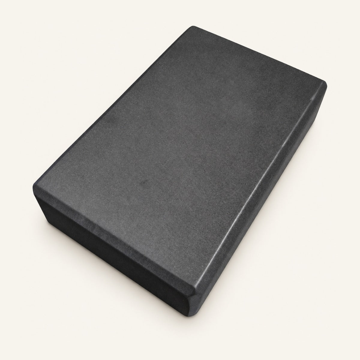 GoodForm Yoga Block — black on GoodForm warm ivory