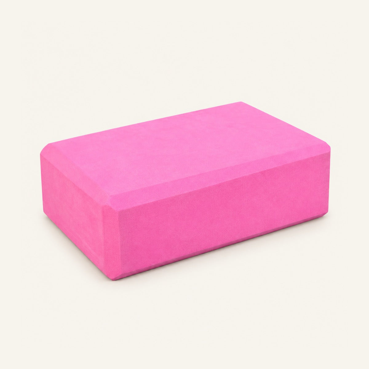 GoodForm Yoga Block — rose Red on GoodForm warm ivory