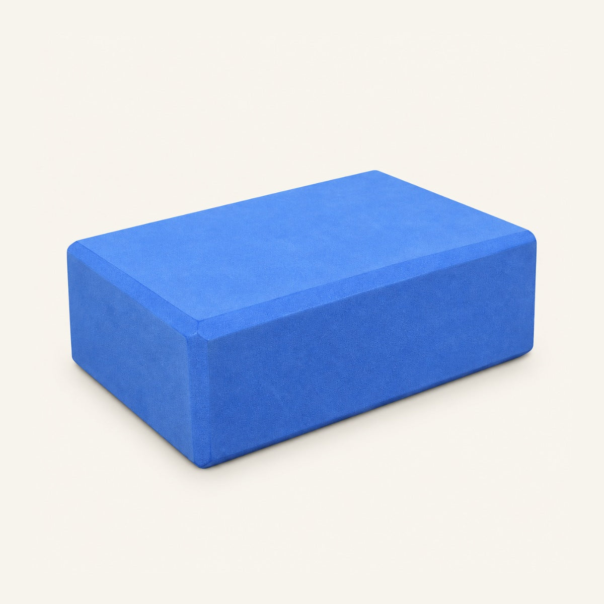GoodForm Yoga Block — Navy blue on GoodForm warm ivory