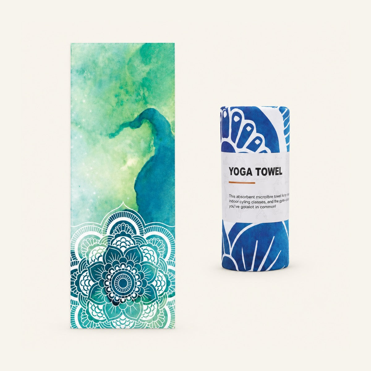 GoodForm Yoga Mat Towel — Indigenous on GoodForm warm ivory