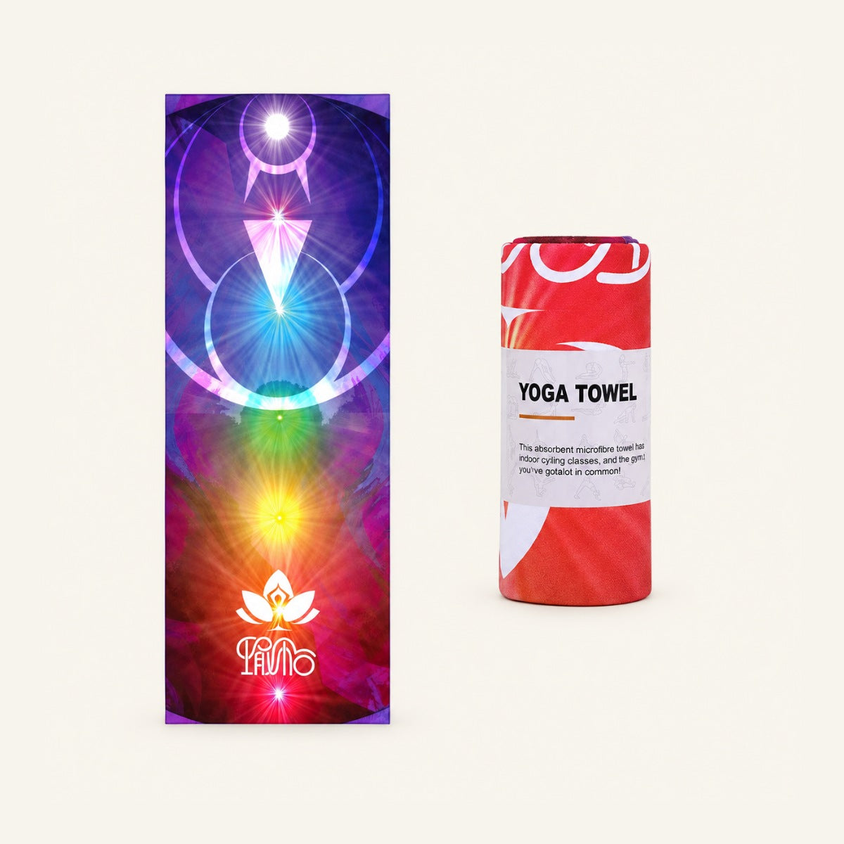 GoodForm Yoga Mat Towel — Colours on GoodForm warm ivory