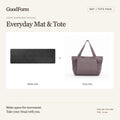 Everyday Mat & Tote Pack — Black mat and Gray tote; one of each included