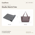 Studio Mat & Tote Pack — Grey mat and Gray tote; one of each included