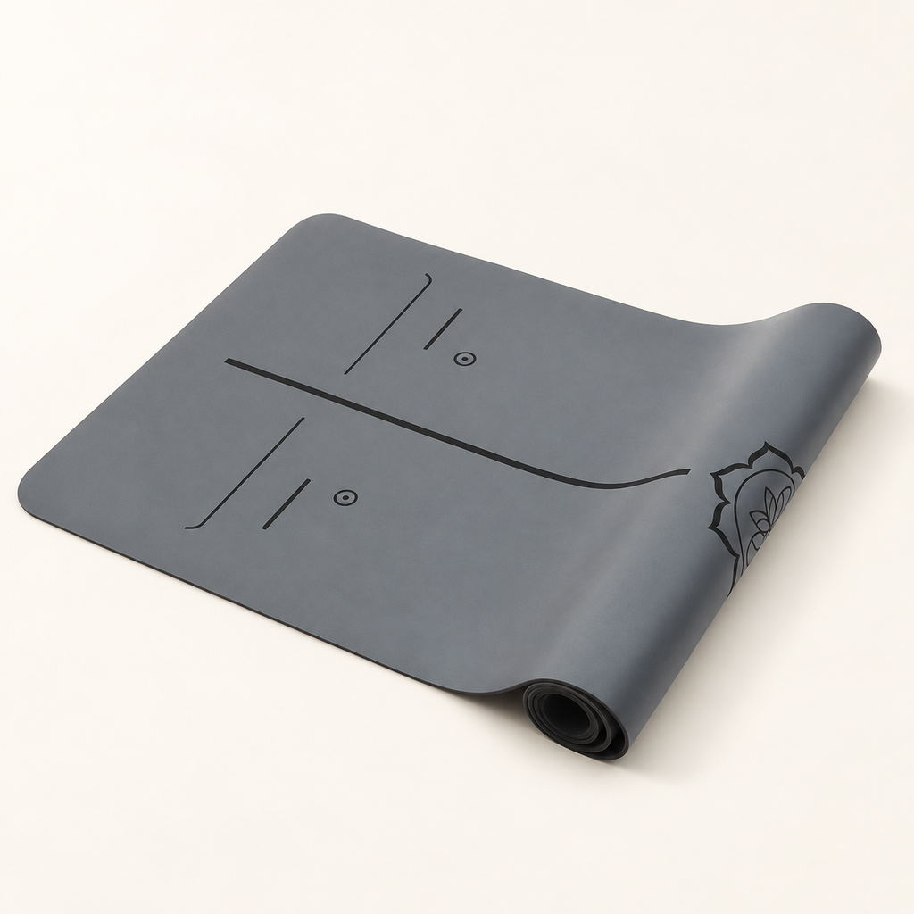 Grey GoodForm Studio Mat on a warm ivory background